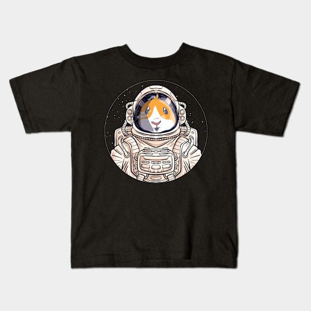 Guinea Pig In Space Kids T-Shirt by FamiLane